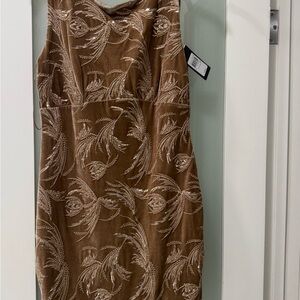 Guess Brown Floral Midi Dress